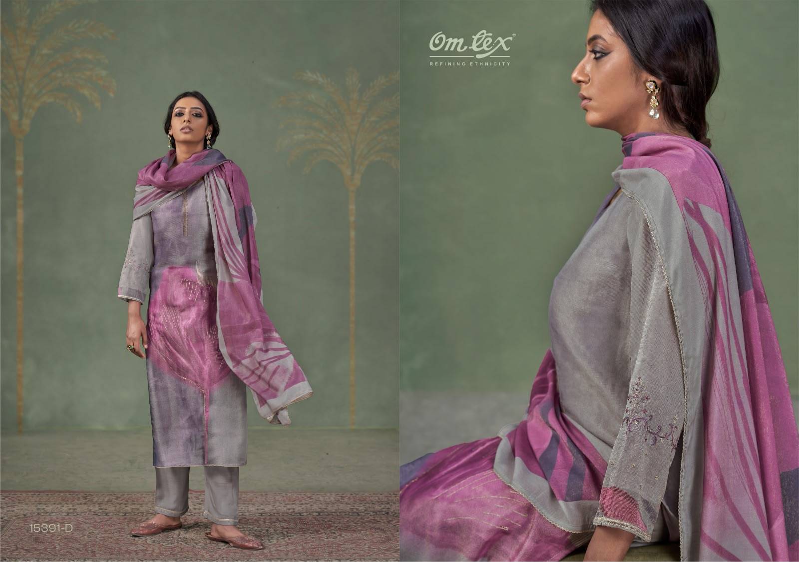 MEHNAAZ By Om Tex 15391A To D Series Beautiful Festive Suits Stylish Colorful Fancy Casual Wear & Ethnic Wear SILK Dresses At Wholesale Price